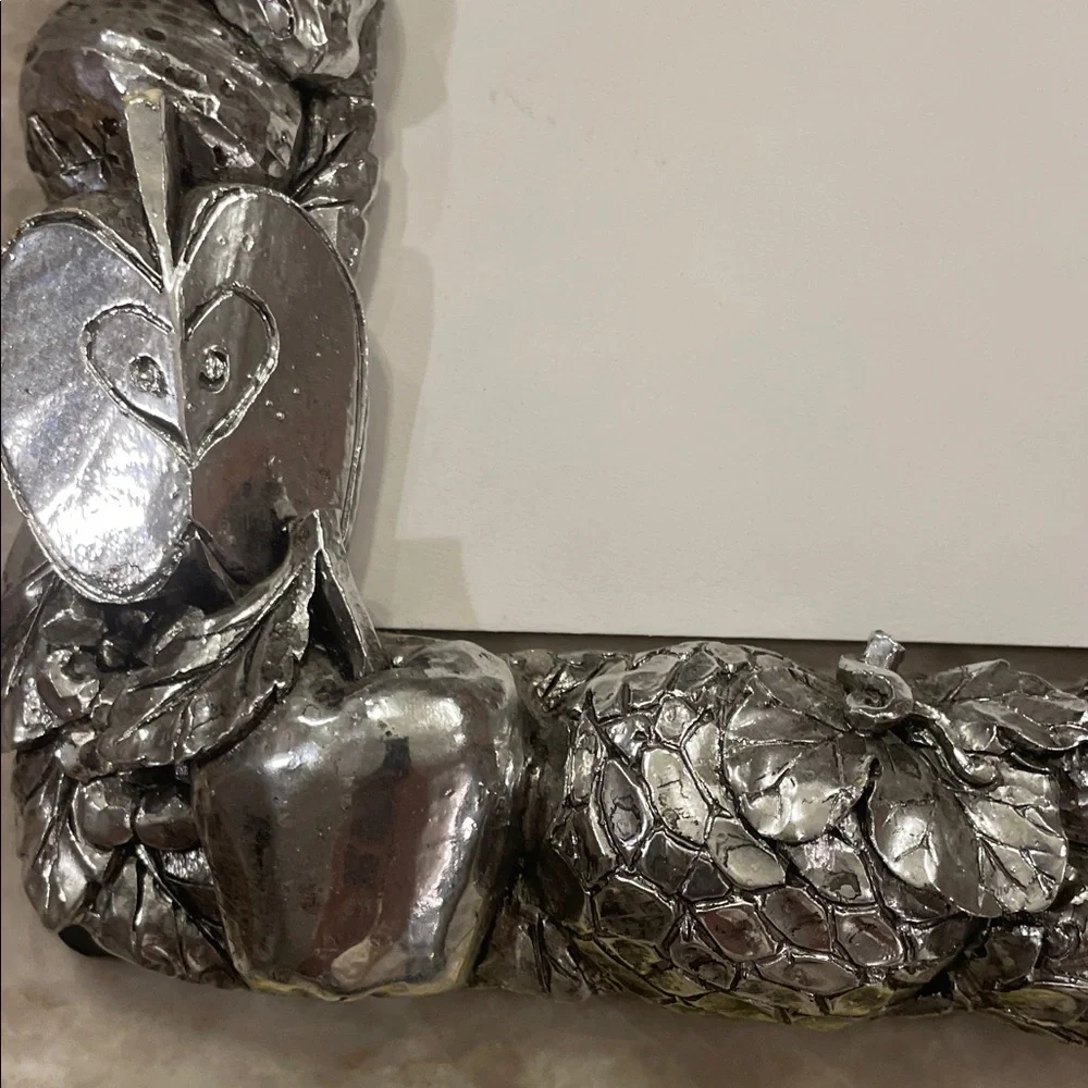 Arthur Court Silver Fruit & Leaf Ornate Wall Mirror Frame - Picture 5 of 5